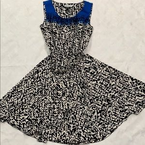 Belted A-line dress